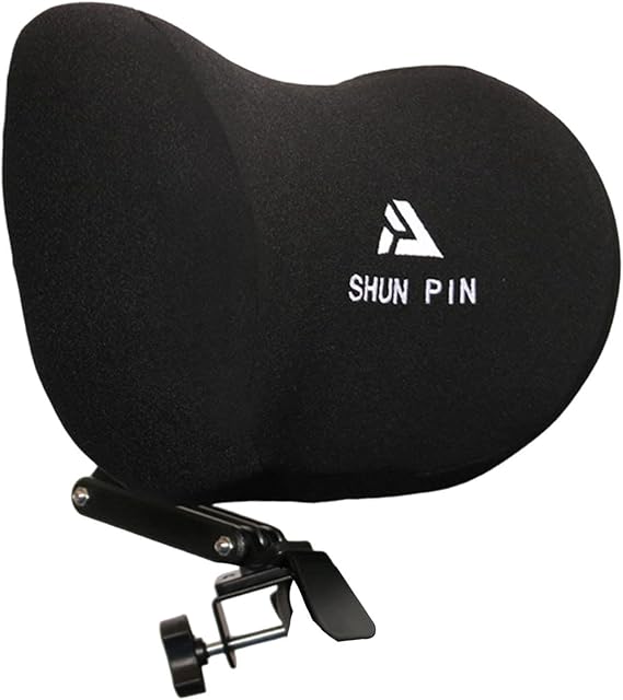 Qianly Adjustable Headrest for Office Chair Head Rest Neck Support Ergonomic Fixing Clip on Desk Chair Head Pillow for Apartment, Sponge