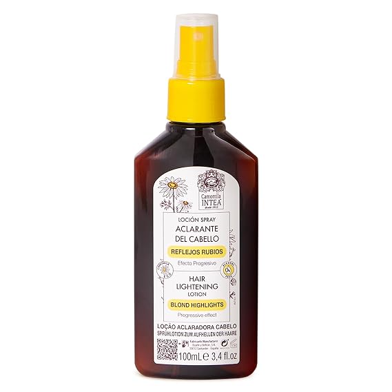 Camomila Intea Natural Blond Highlights Hair Lotion - Hair Lightener Spray with Chamomile Extract - 3.4 Oz