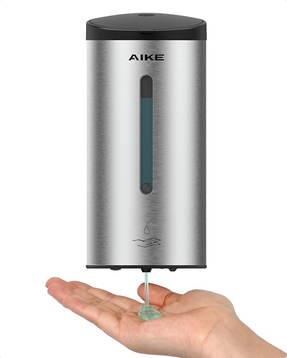 AIKE Automatic Liquid Soap Dispenser,25oz Capacity for Bathroom,Brushed