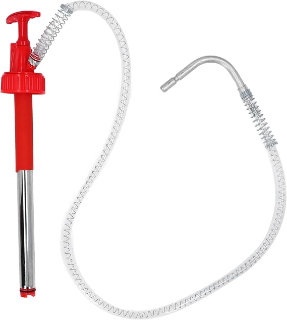 Manual Transfer Pump Leak Proof Siphon Pump for 20L Drum Oil Extractor with 50in Hose Non Drip Nozzle Vertical Hand Pump