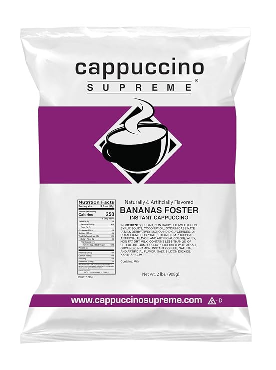 Cappuccino Supreme 2 lb bag Bananas Foster Instant Cappuccino Mix
