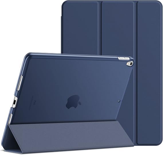 JETech Case for iPad Pro 10.5", iPad Air 3rd Gen 2019, Navy | Cover for iPad Pro 10.5" 2017, iPad Air 2019 Model, Translucent Back, Tri-Fold Stand, Auto Wake/Sleep, Shockproof