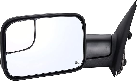 Towing Mirror Replacement Fit for 02-08 DodgeRam 1500 for 03-09 Dodge Ram 2500 3500 Pickup Truck Power Heated Tow Folding Side View Mirror Driver Side