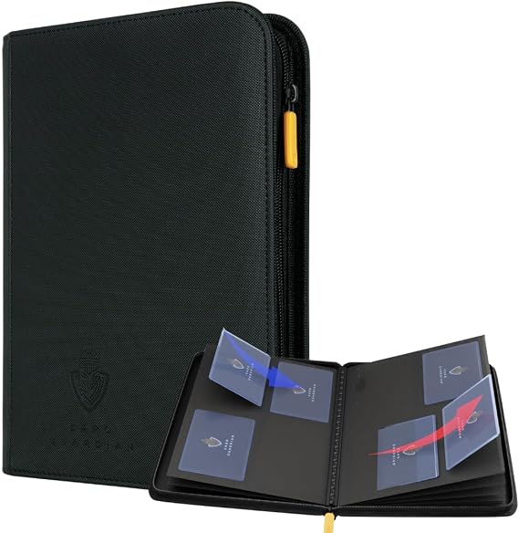 Card Guardian 4 Pocket Card Binder for 160 Cards, Black