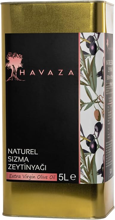 HAVAZA Naturel Sızma Zeytinyağı - 5 lt. (Soğuk Sıkım) Yeni Sezon