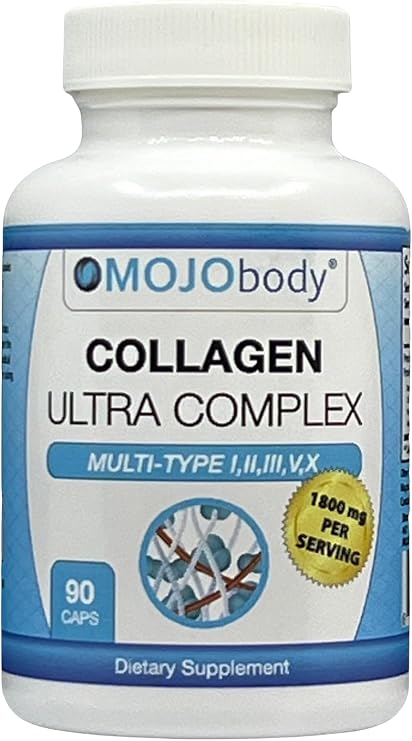 Multi Collagen Capsules Ultra Complex (Types I, II, III, V & X) Complex Multi Collagen Protein Blend for Anti-Aging, Hair, Skin, Nails and Joints, 1500mg Per Serving, 90 Capsules
