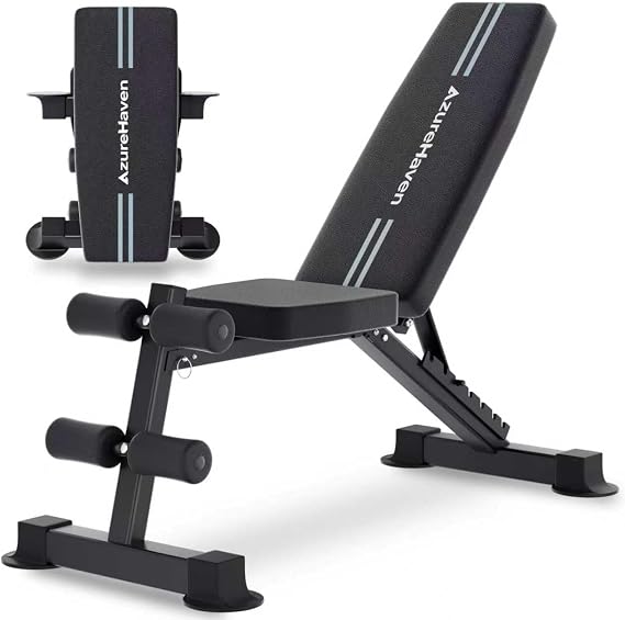 Adjustable Foldable Weight Bench, 360kg Capacity Dumbbell Workout Bench - 7-Position Home Gym Bench,Compact Folding Exercise Bench for Home