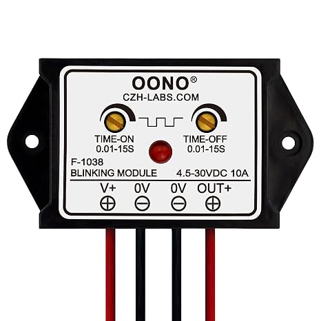 DC 4.5-30V 10Amp Blinking Flasher Module, Normally Open