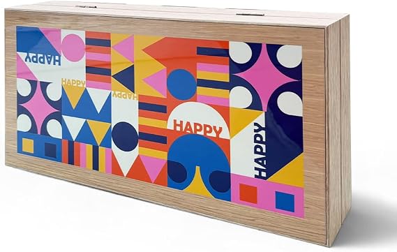 Biggdesign Tavla, Çizilmez Zeminli, Mıknatıslı MDF Kasa, 2 Kat Vernik Cilalı (Happy)