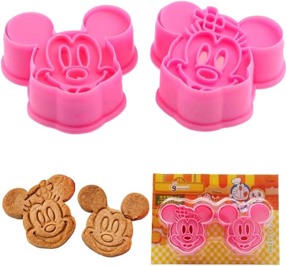 2-Piece Cartoon Mouse Cookie Cutter Set, Plastic
