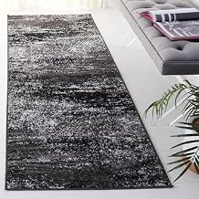 SAFAVIEH Adirondack Collection Runner Rug - 2'1" x 6', Silver & Black, Modern Abstract Design, Non-Shedding & Easy Care, Ideal for High Traffic Areas in Living Room, Bedroom (ADR112A)
