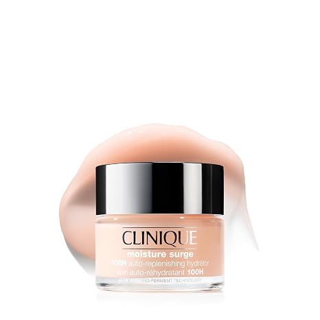 Clinique Moisture Surge 100H Auto-Replenishing Hydrator Oil Free Face Moisturizer | With Hyaluronic Acid, Aloe Bioferment and Vitamins C + E | For All Skin Types | Hydrating + Moisturizing