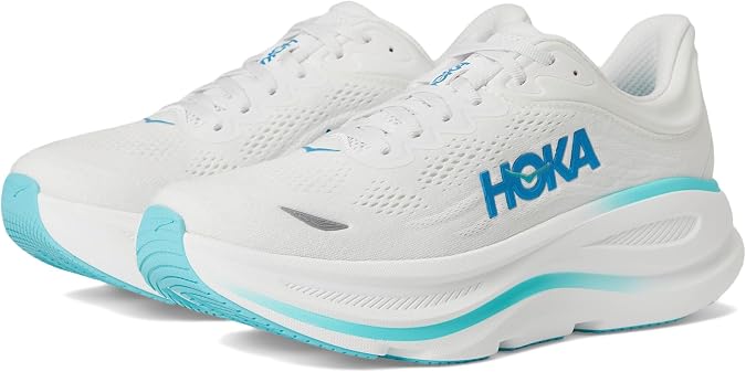 HOKA メンズ Bondi 9, ホワイト/ホカブルー, 13