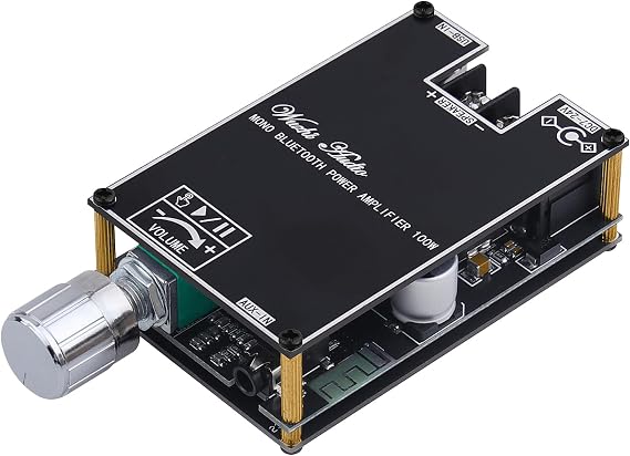 Hi-Fi Amplifier with Bluetooth 5.1, ZK-1001B Audio Amplifier Board 100W Mini TWS Mono Audio Power Amplifier Module with BT/AUX/USB Input DC 7-24V Speaker Kit DIY