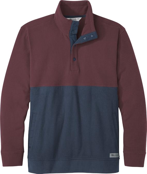 Outdoor Research Men’s Trail Mix Snap Pullover – Comfortable Mid-Layer Sweater