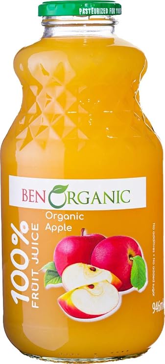 BenOrganic Elma Suyu 946 ml Cam Şişe