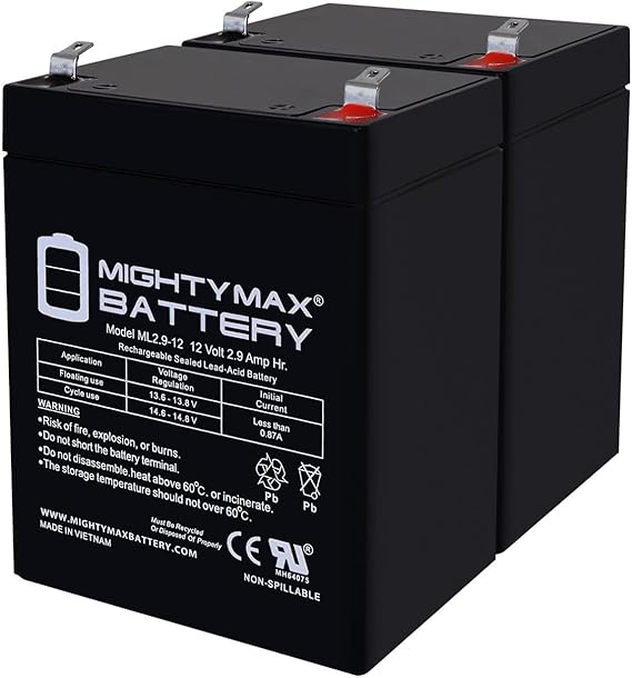 Mighty Max Battery 12V 2.9AH F1 SLA Replacement Battery Compatible with Linak BAJ2000000010-2 Pack
