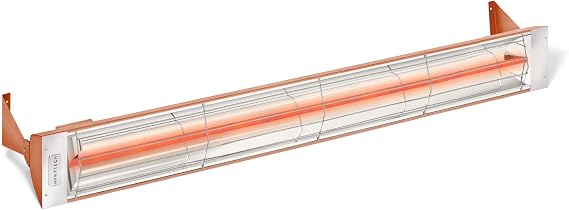 Infratech W-4024 CP Stainless Steel Fixture Single Element Electric Patio Heater 61.25" Long, 4000 Watt, 240 Volts, Copper Finish