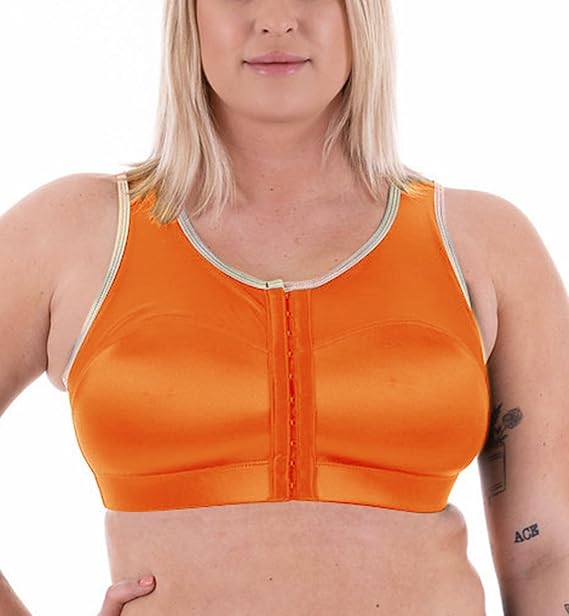 ENELL Women's Full Coverage High Impact Sports Bra (100) (US, Numeric, 7, Regular, Regular, Pumpkin Spice)