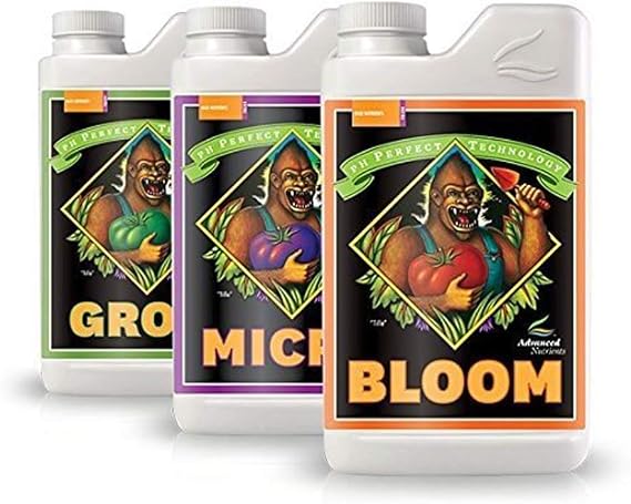 Advanced Nutrients Bloom, Micro & Grow, Pack of 3, 1 L Each