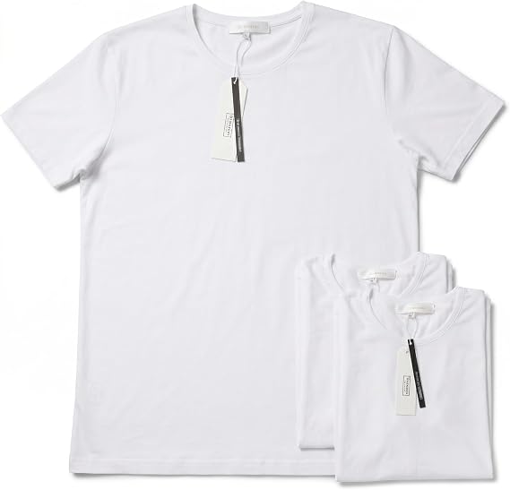 DEWSENSI Men's Cotton Classics 3-Pack Undershirts, 3 White - L