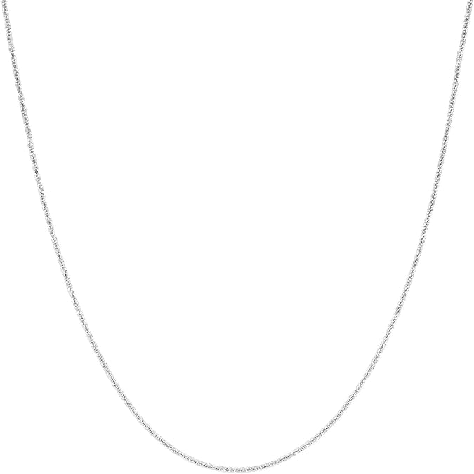 Reeds Men's & Women's Classy & Stylish 925 Sterling Silver Rope Chain Necklace, Simple & Classic Sparkling Silver Adjustable Rope Chain Necklace, Adjustable 24" Inch Unisex Sterling Silver Rope Chain