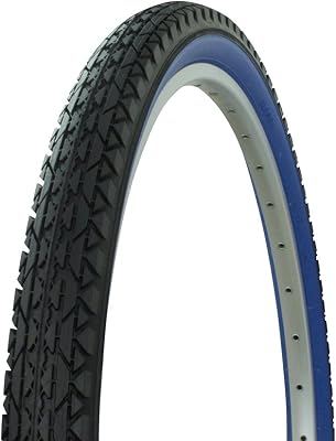 Wanda Diamond Tread Bicycle Tire Blue Wall 26 x 2.125, for Beach Cruiser Bikes, BlackBlue