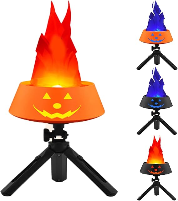 Festival Flame Effect Lamp - LED Flickering Fire Light, USB Powered, Hanging PartyGardenChristmasWeddingA,2500mAh