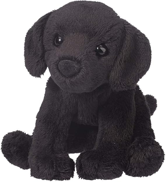 Douglas Lucy Black Lab Dog Plush Stuffed Animal, Soft Labrador Retriever Puppy Plush Toy, Realistic Small Black Lab Stuffed Animal for Kids & Dog Lovers, 5 Inch