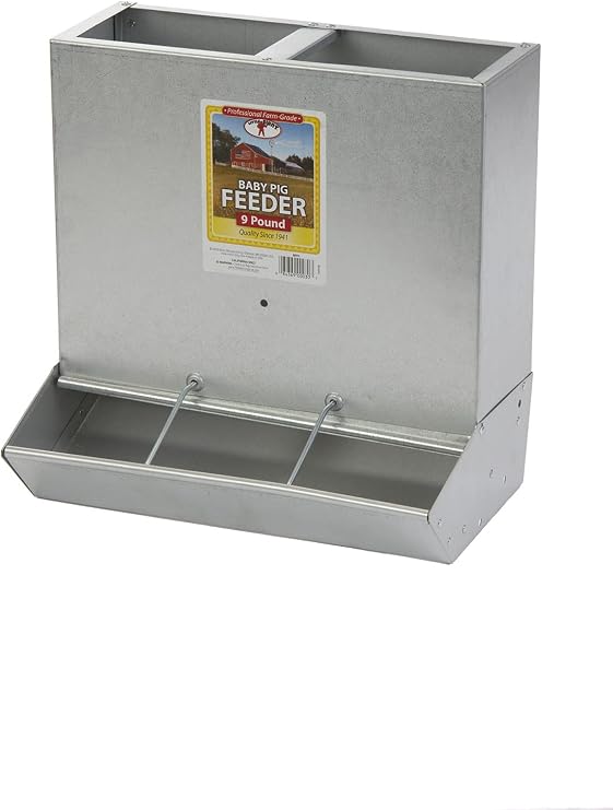 Little Giant Piglet Feeder | 3-Hole Feeder | Galvanized Baby Pig Feeder