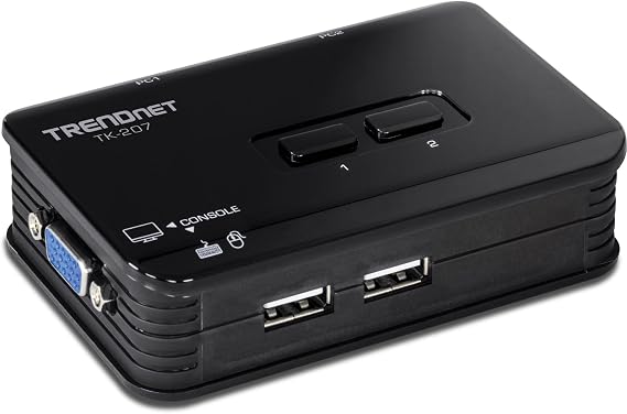 TRENDnet 2-Port USB KVM Switch, TK-207K