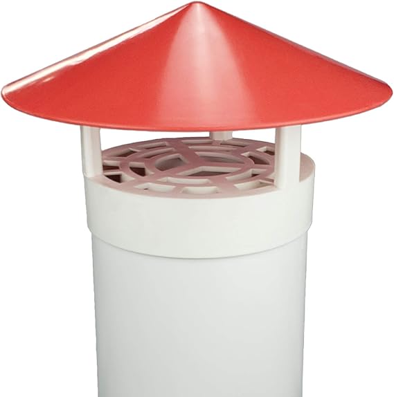 Chimney Rain Cap PVC Breathable Cap Plastic Rain Cap Vent Cap Pipe Cap Vent Cap (Type B)