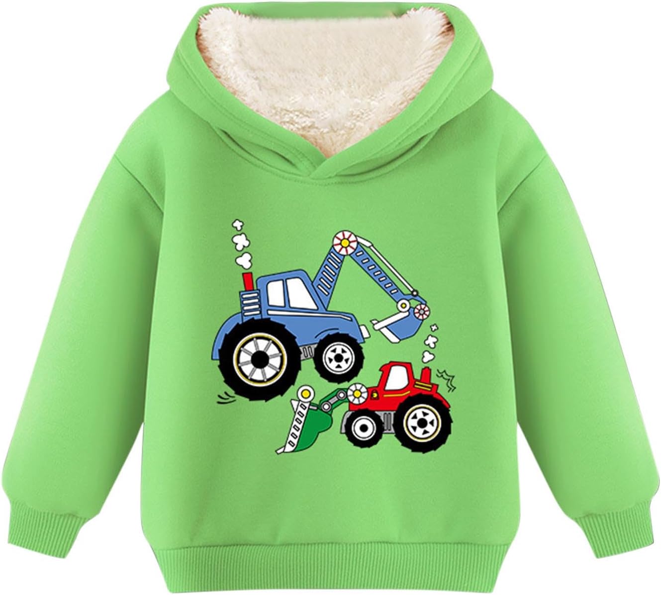 Cute Hoodies For Boys Long Sleeve Fleece Sherpa Lined Sweatshirts Warm Pullover Kids Winter Outfits 2-12 Years