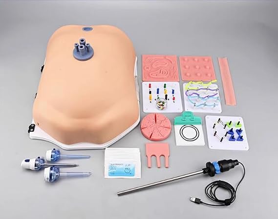 Soft Pneumatic Abdomen Bionic Box Laparoscopic Surgery Simulation Training Box with HD 1080P Endoscope 10 Training Modules Thoracic Surgery Trainer
