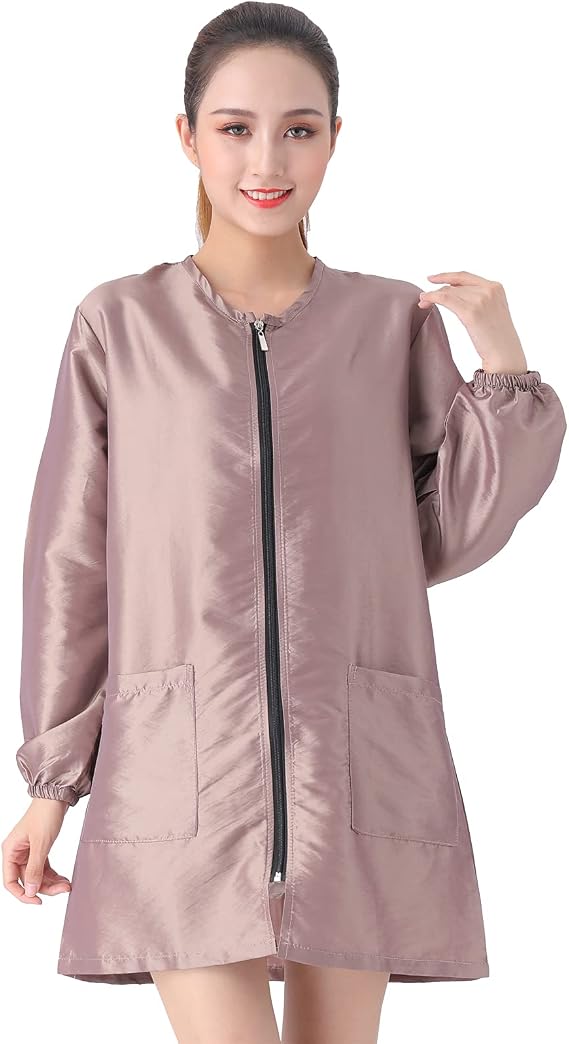 Professional Salon Smock Stylist Jacket Waterproof Hairdresser Cape Barber Jacket Pet Grooming Workwear