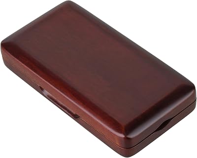 BQLZR Maroon Wooden Oboe Reed Case with Smooth Spray Lacquer Surface for 3pcs Oboe Reeds