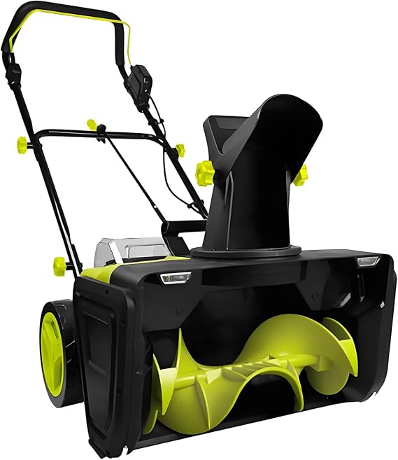 BANGBANGJI 40V Cordless Snow Blower, Snow Thrower Electric 3500 W Brushless Motor, 20" Clearing Width, 25ft Throwing Distance, Dual LED Lights for Driveway and Plaza