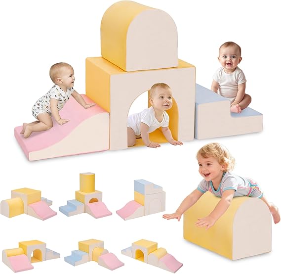 Large Climbing Toys for 1 Year Old, 4-Piece Toddler Climbing Toys Indoor