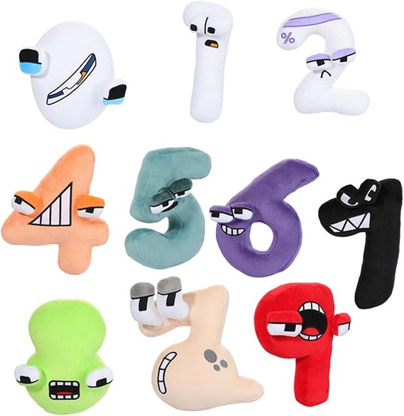 Numeric Plush Alphabet Lore Plush 0-9 Plush Peluches Doll Toy for Fans Made with Alphabet Lore, Present, For Children and Adults, Christmas, Birthday Gift