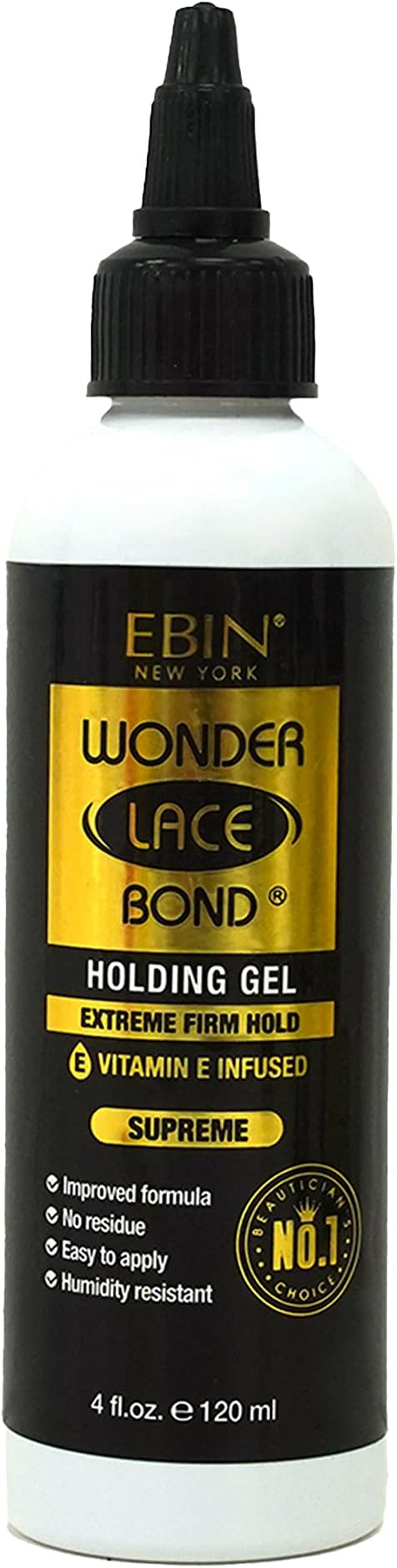 EBIN NEWYORK WONDER LACE BOND HOLDING GEL - SUPREME HOLD (4oz/ 120ml)
