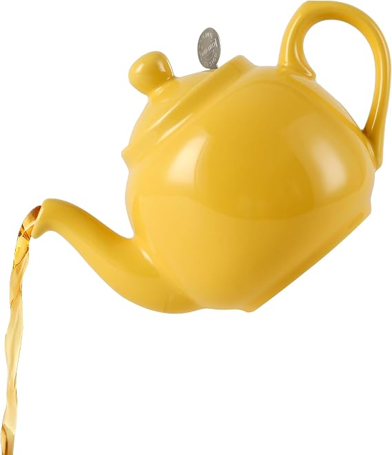 London Pottery Farmhouse Teapot with Infuser, Ceramic, Yellow, 2 Cup (600 ml) [Parallel Imported Product]