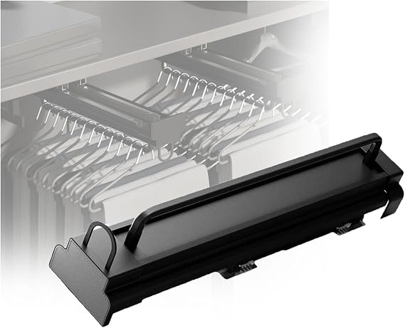 Adjustable Telescopic Closet Rod, Heavy-Duty 25kg Hanger Rack, Space-Saving Clothes Storage