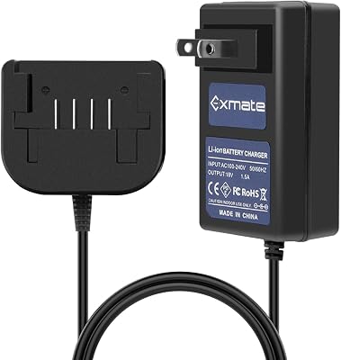 Exmate 20V Charger for Black and Decker PCC681L LCS1620 LBXR20 LBXR20-OPE LB2X4020 LBX4020 LB20 LBX20 LBXR2020-OPE Battery