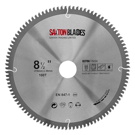 Saxton TCT Negative Rake/Hook Circular Blade 216mm x 100T x 30mm Bore