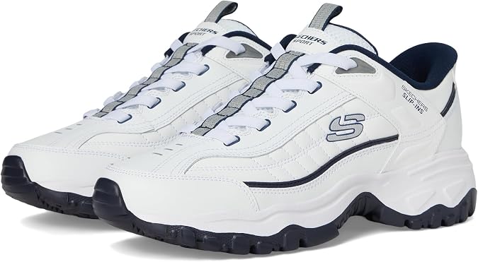 Skechers Men's Afterburn E'lite Grill Corporal Hands Free Slip-in | Hands Free Slip-ins, Air-Cooled Memory Foam, Leather Upper, Bungee Lace, No Tie Fit, Heel Pillow