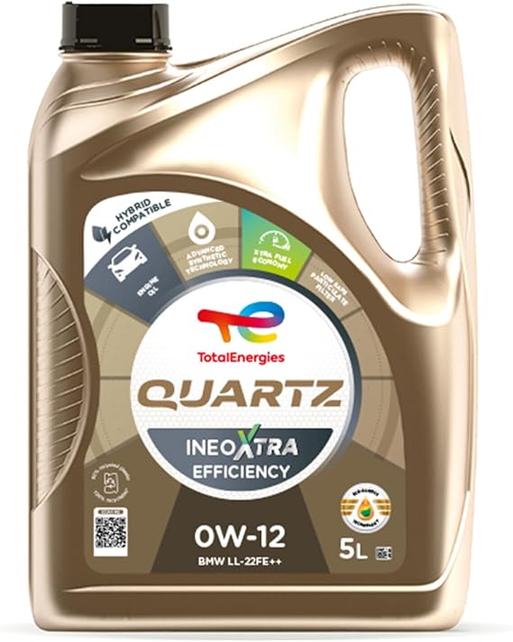 Quartz Ineo Xtra Efficiency Motor Oil, 0W-12, 5 Liters (Pack of 1)