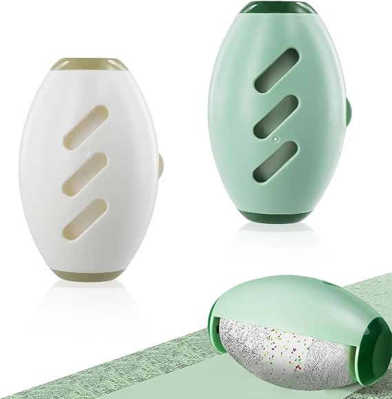 Pack of 2 Lint Rollers Reusable Washable Lint Roller Clothing Portable Reusable Lint Roller Ball Light Green and White for Clothing Pet Hair Hair Dirt