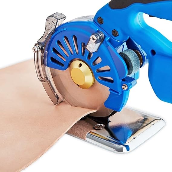 Cordless Cloth Cutting Machine, Electric Rotary Fabric Cutter, with 2x2500mAh Battery, 5 Speed Setting, 40mm Max Trimming Thickness, for Cutting Fabric, Leather, Carpet, Cotton, Silk
