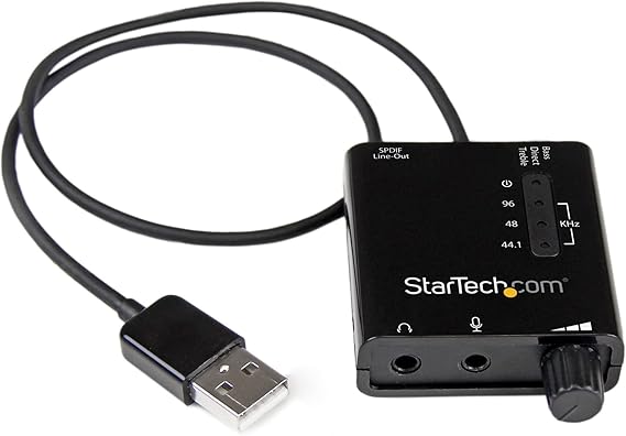 USB Sound Card w/ SPDIF Digital Audio & Stereo Mic External Sound Card for Laptop or PC SPDIF Output (ICUSBAUDIO2D),Black 0.6" x 1.8" | With SPDIF Digital Audio & Stereo Mic, External Sound Card for Laptop or PC