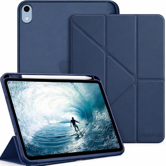 UnDePlus iPad 11.Nesil A16 11inç/10.Nesil 10.9inç ile uyumlu Kılıf Kalem Bölmeli Mars Case Lacivert